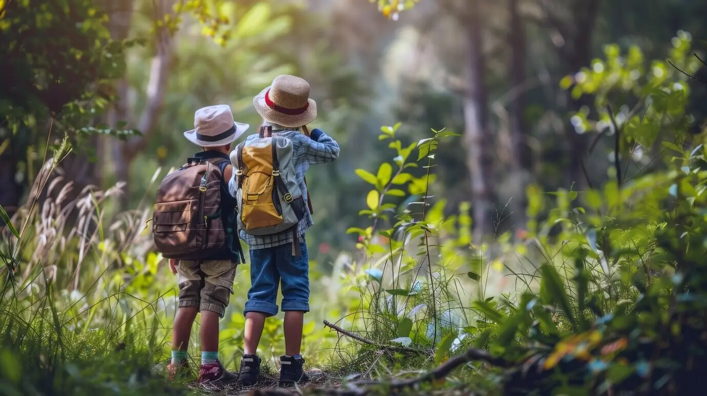Blick auf Kinder, die eine Gesundheits- und Wellnessaktivität ausüben.